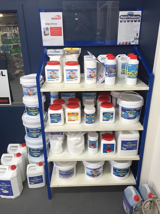We now stock a full range of pool and spa chemicals at affordable prices. Call in today and get your pool ready for summer!